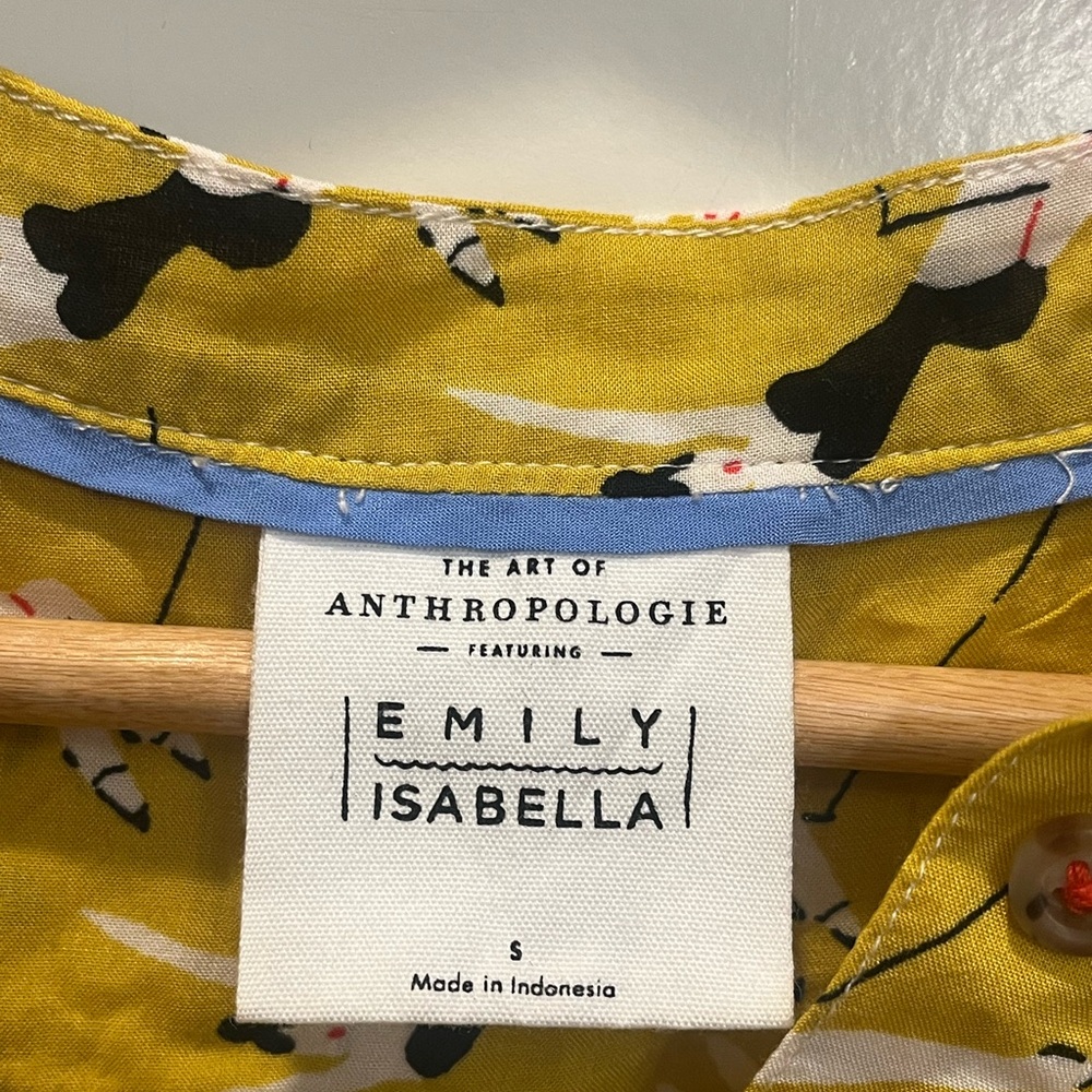 ANTHROPOLOGIE I Emily Isabella Robina Trapeze Artist Blouse - Picture 9 of 11